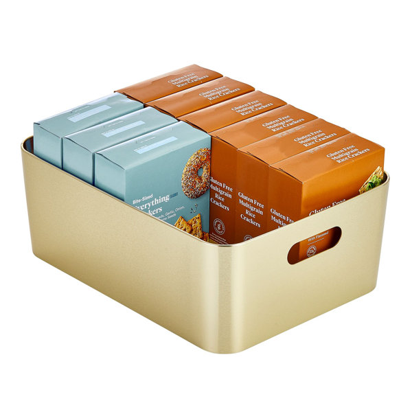 mDesign Large Metal Kitchen Storage Container Bin with Handles Wayfair